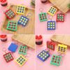 Pack of 16 Plastic Keyring Pendant Tic Tacs Toe Charm Keychain Colorful Key Chain Party Favors for Kids Backpacks