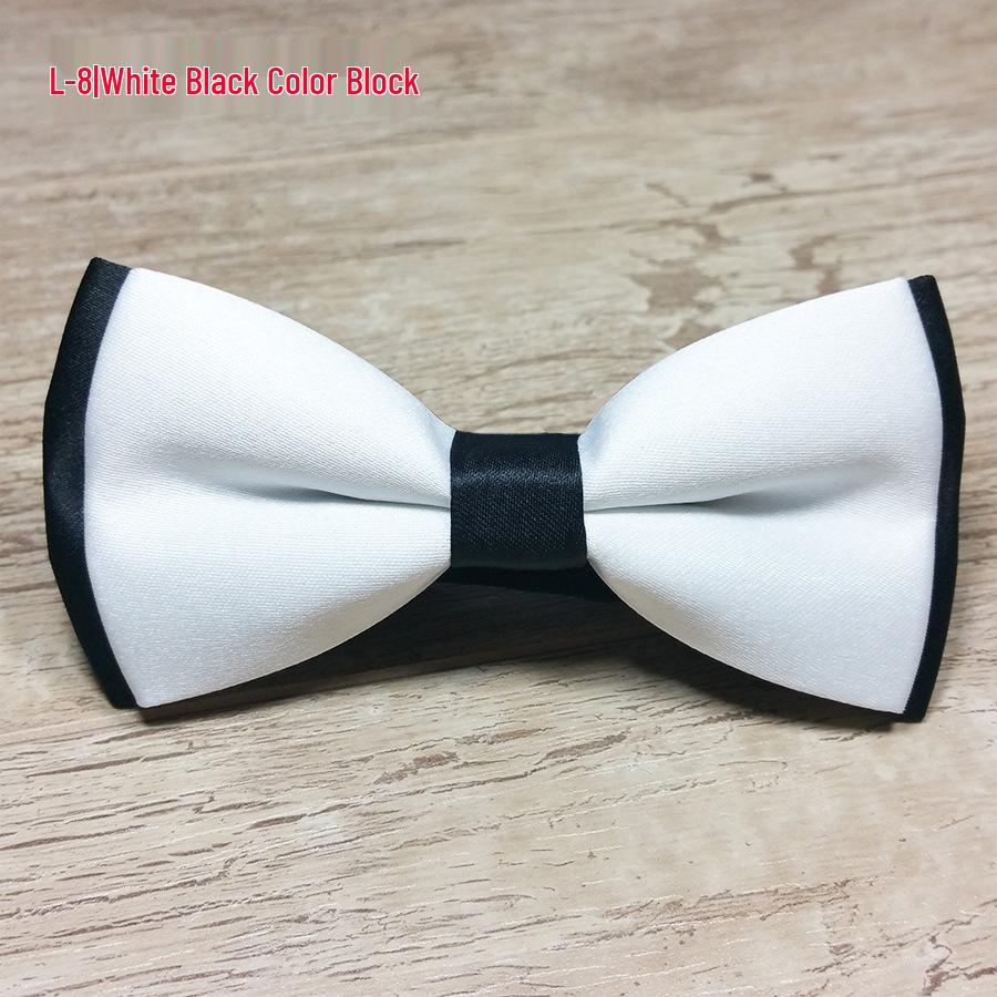 Men's Solid Two-Color Korean Style Bow Tie for Professional Wear