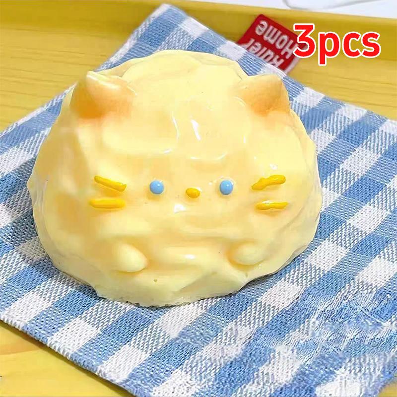 Cute Squishy Cat Pinching Pressure Ball Sensory Decompression Slow Rising Soft Office Home Decor Kid Adult Gifts Anxiety