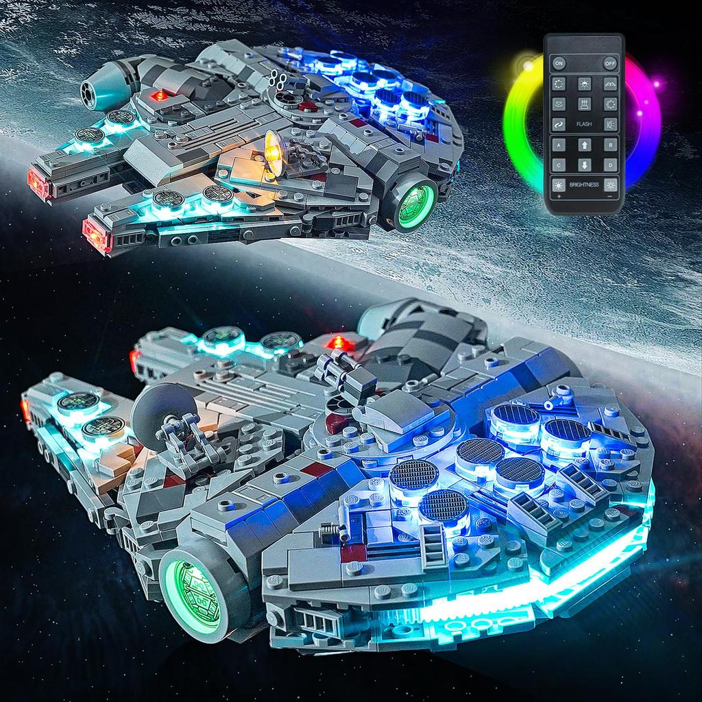 LEGO Star Wars 75375 Millennium Falcon İçin Kendin Yap LED Aydınlatma Kiti Klasik LED Işıklı Yapı Taşı Oyuncak Dekorasyonu Ayarlanabilir Aydınlatma Aksesuarları