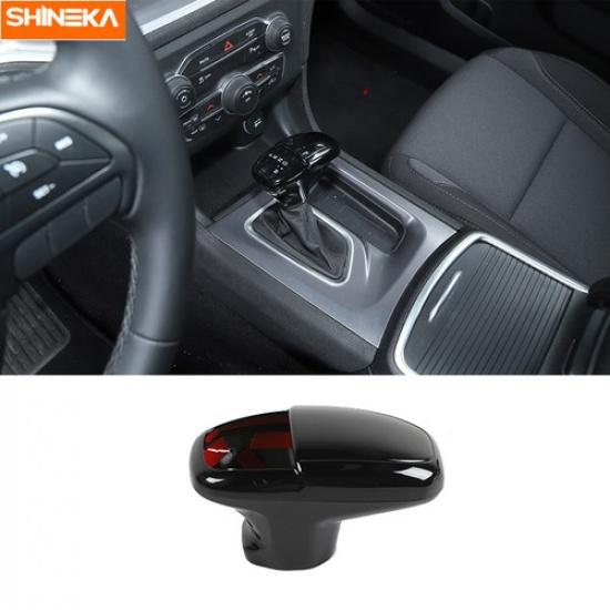 Black Gear Shift Knob Decor Cover Trim For Dodge Charger 2015+Durango 2018+