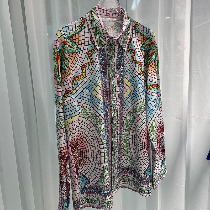 2024 Trendiges Langarm-Freizeithemd für Herren mit Digitaldruck