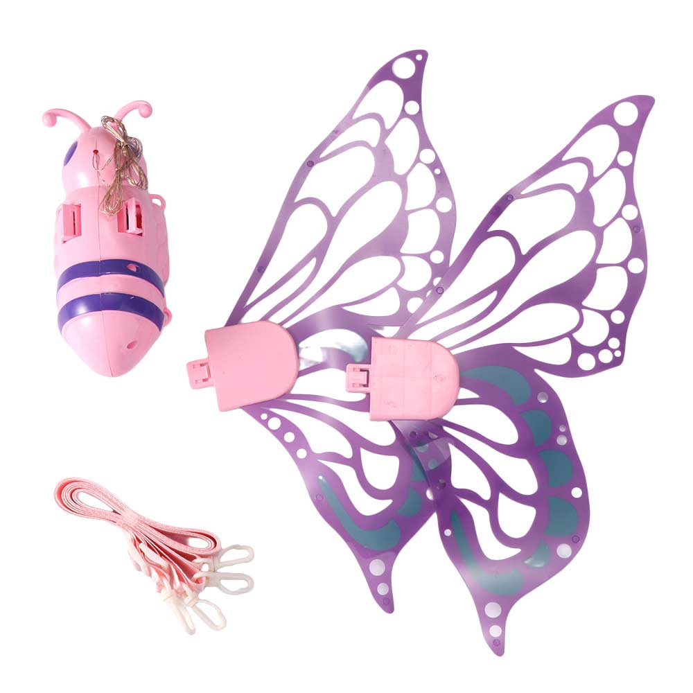 Adjustable Strap Moving Fairy Butterfly Wings With Lights Fairy Flying Toy Cosplay