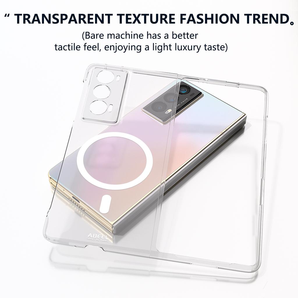 Anti-Scratch Case for Honor Magic V2 Ultra Clear Magnetic Wireless Charging Foldable Reinforced Toughness PC Hard Cover