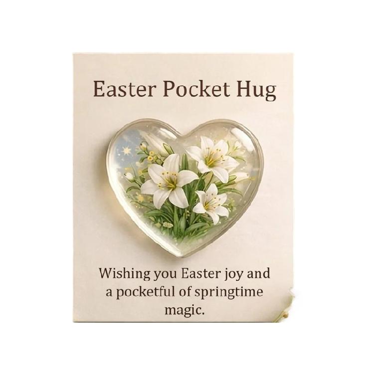 

Pocket Sized Hug Card To Convey Warmth And Support Resin Pocket Ornament For Daily Use Special Event Celebration