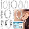 Original 925 Sterling Silver Circle Shaped Style Earring Women Hoop Earrings High Quality Shine Zircon for Women Jewelry Gift
