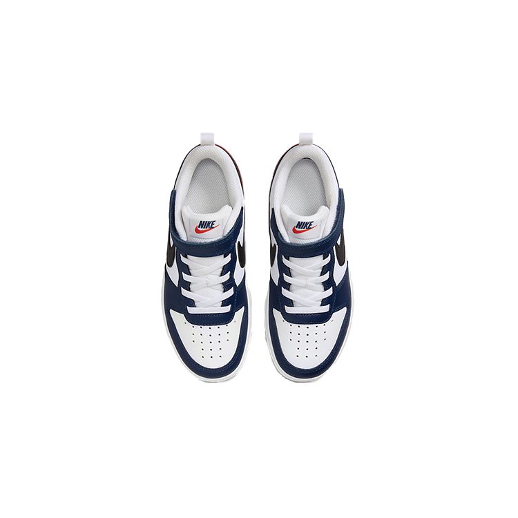 Nike Court Borough Low 2 PS White Midnight Navy Black Red DO7447-101