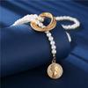 Long Vintage Pearl Pendant Necklace for Women Elegant Beaded Long Tassel Sweater Collar Chain Temperament Fashion Jewelry