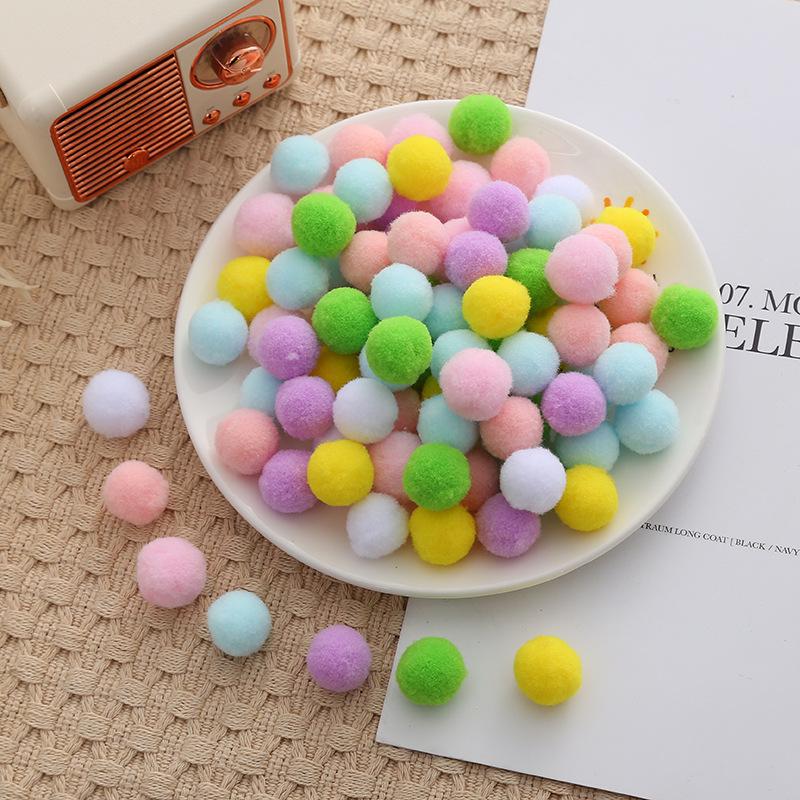 Colorful High Elastic Pom-Pom Embellishments - Free Same Day Shipping, In Stock, DIY Accessories, Large Plush Balls