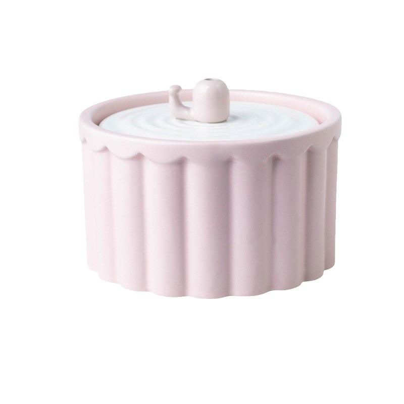 Cat Water Dispenser Ceramic Automatic Circulating Water Dispenser Kitten Flow Basin Pet Water Feeder Dog Does Not Wet Mouth