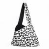 Flower Big Square Reversible Hobo Bag_White
