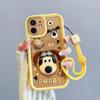 KEYSION Shockproof Case for iPhone 13 Pro Max with Lanyard Soft Silicone Cute 3D Cartoon Doll Phone Cover for iPhone 12 11 Pro Max