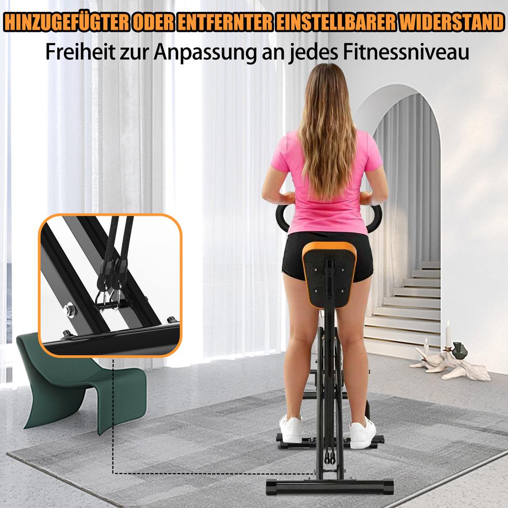 Squat Machine for Home, foldable trainer for glute muscle training with resistance bands, for buttocks, thighs, belly, back/leg press, hip thrust