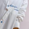 Spring 2026 Embroidered Long-Sleeve Layering Shirt - Versatile, Loose, Lazy Style Outerwear