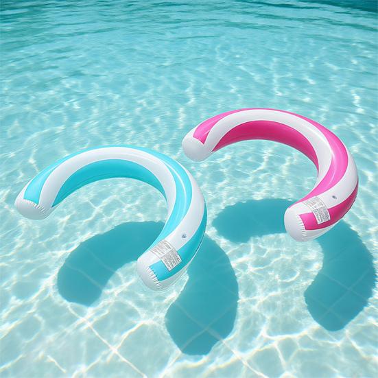 U-shaped Inflatable Pool Float Thickened PVC Semicircle Float Tube Foldable Floating