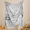 Cozy Throw Blanket Warm Soft Bedspread Playful Jungle Friends Print Couch Bed Whimsical Fun Home Decor