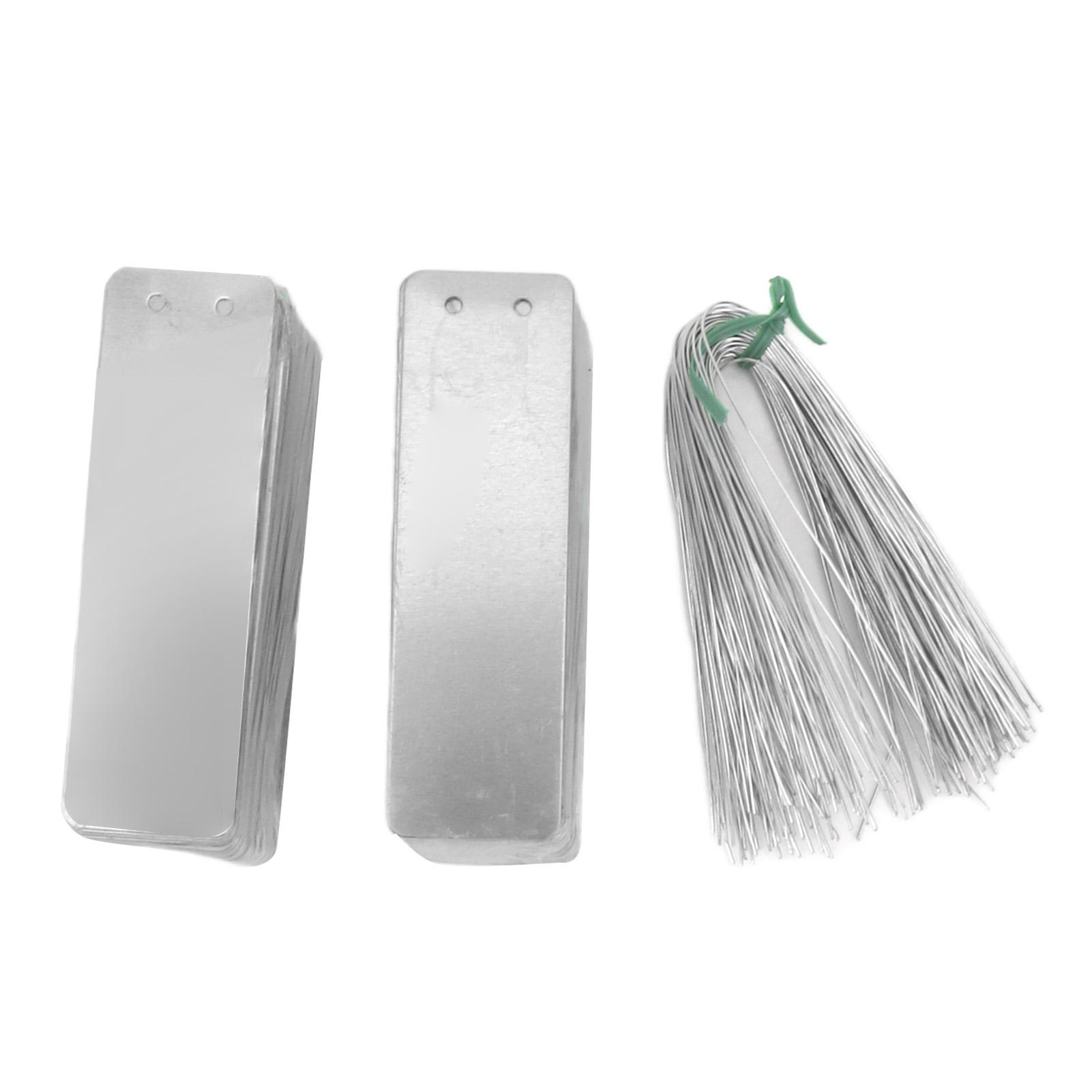 

100pcs Double Sided Write On Metal Labels for Outdoor Gardening High Durability Aluminum Plant Tags Tree Identification