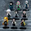 9 Stück/Set Anime Demon Slayer Actionfiguren – Tanjirou Nezuko Zenitsu Inosuke Kyoujurou Q Version PVC Kawaii Spielzeug Geschenkset