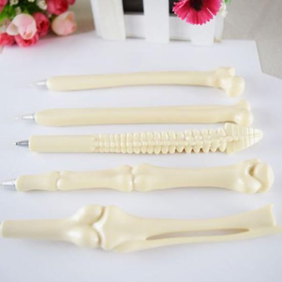 5Pcs Creative Bone Shape 0.7mm Nib Ball Pen Student Writing Office Stationery
