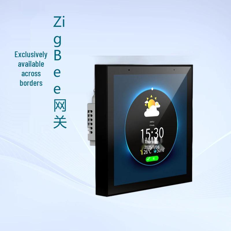 Comutator inteligent multifuncțional Tuya de 4 inch pentru scene și reglare a intensității luminoase cu control prin mobil