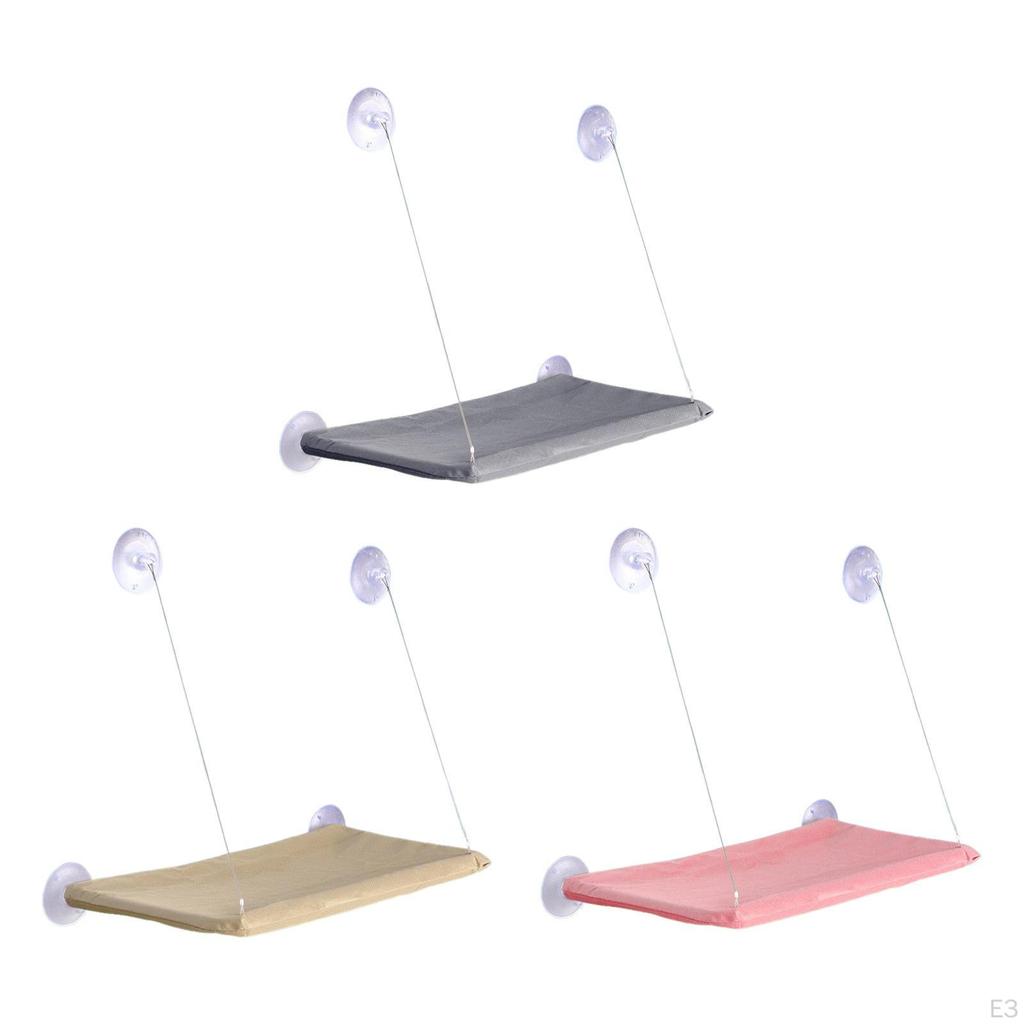 Window Cat Perch with Strong Suction Cups Sturdy for Kitty Indoor Sunbathing Dark gray