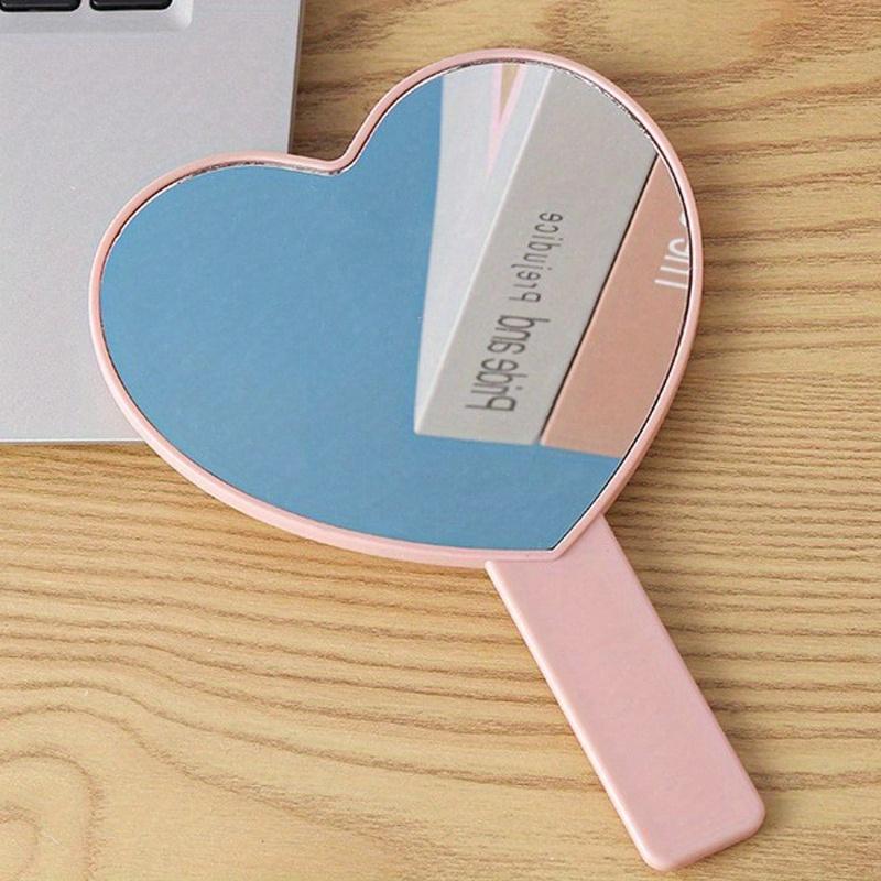 1pc Portable Crystal Rhinestone Handheld Mirror, Rhinestone-Encrusted ABS Beauty Handle Makeup Mirror, Bling Bling Princess Mirror for Makeup Touch-Up