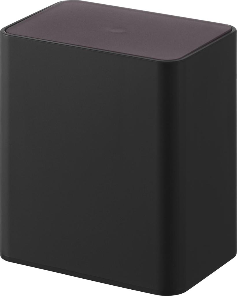 Yamazaki Tower Cotton Swab X X Design with Model 10285 Pop-Up Case, Black, W9.6 D6.6 H10.8cm, Push-Button Dividers,