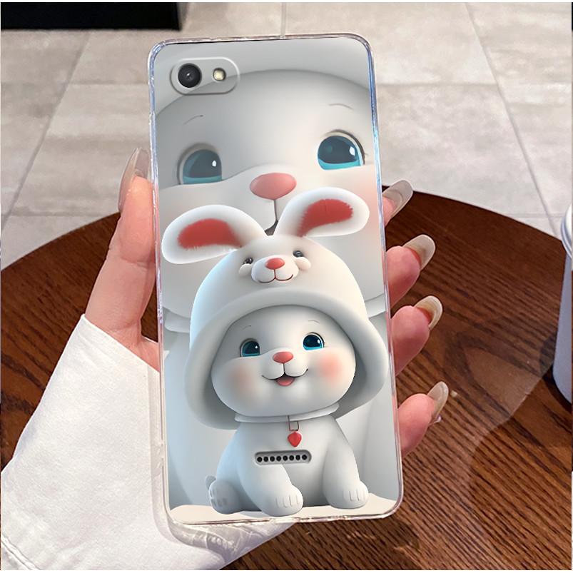 For Redmi 6A 6 5A 4A 4X Case Clear Luxury Cute Love Rabbit Funny TPU Soft Silicone Phone Case For Redmi6A Transparent Back Cover