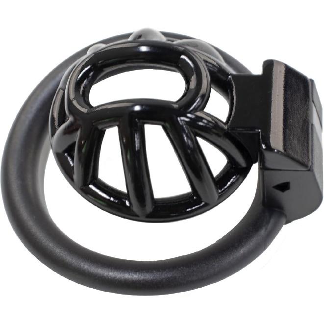 FREDORCH 2022 Super Small Penis Ring Sissy Chastity Cage,Locked in Male Chastity Device with 4 Base Ring (L-Large, Black)