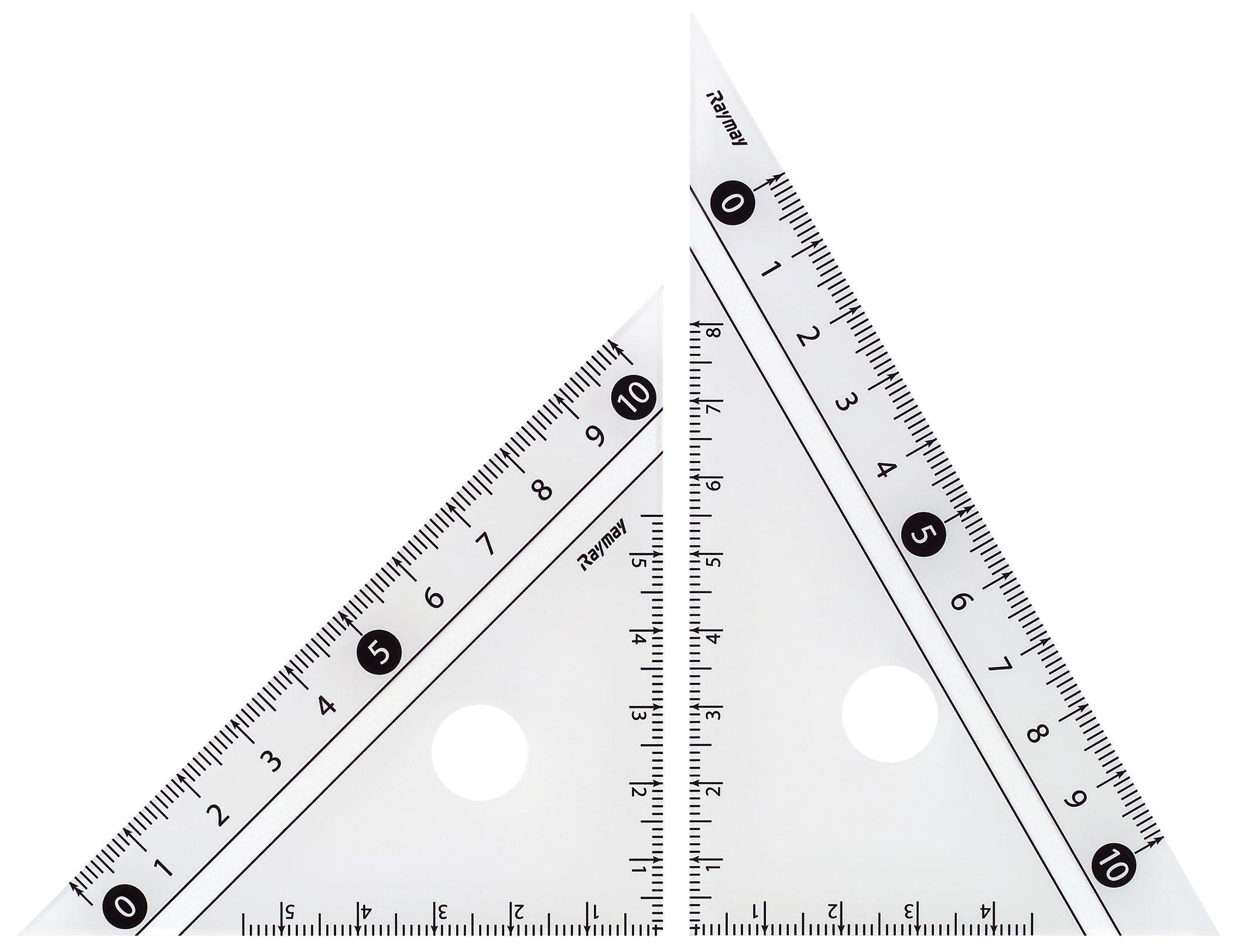 

Reimei Fujii Ruler Easy to Read Black and White Triangular Ruler White 10cm APJ251W
