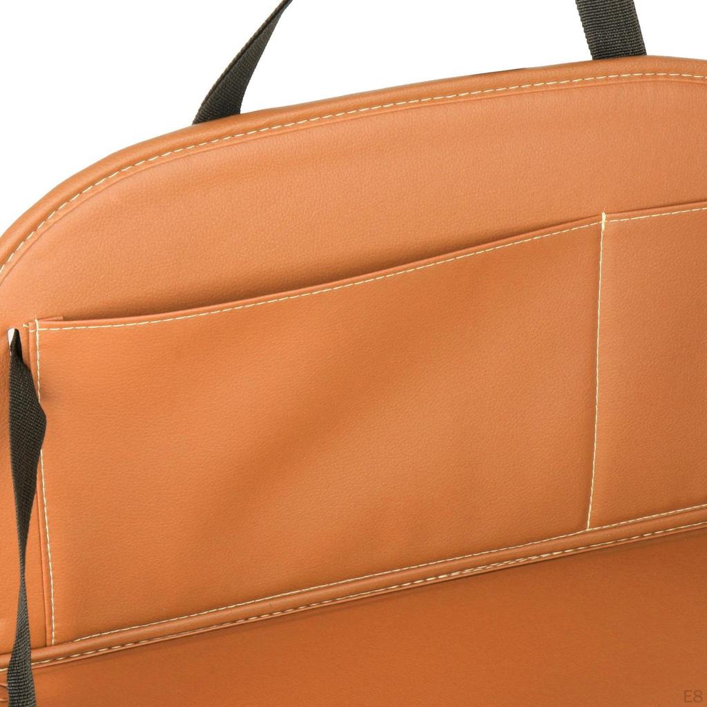 Car Back Seat Organizer with , PU Leather Heavy Duty Dining Storage Kick Mats Holder Cup