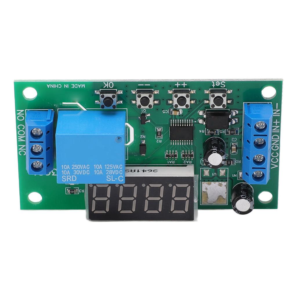 Multifunctional Pulse Counter Relay Board 0.1S To 9999999.9s 0.01s Accuracy 1 Channel Relay Module 12V