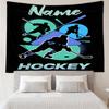 Custom Name ice hockey Print Tapestry, Backdrop, Easy Setup, Ideal for Bedroom, Office & Living Room, with Aesthetic Wall Hanging Decor.