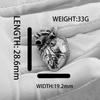 Fashion Minimalist Heart Necklace Men and Women Anatomical Heart Hip Hop Pendant Necklace Vintage Charm Stainless Steel Jewelry