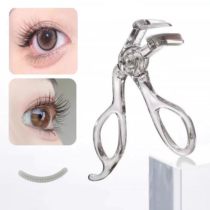 Portable Wide-Angle Eyelash Clip Lasting Eyelash Curler With Frameless Toothed Comb Professional Curling Tool Eye Makeup Tool