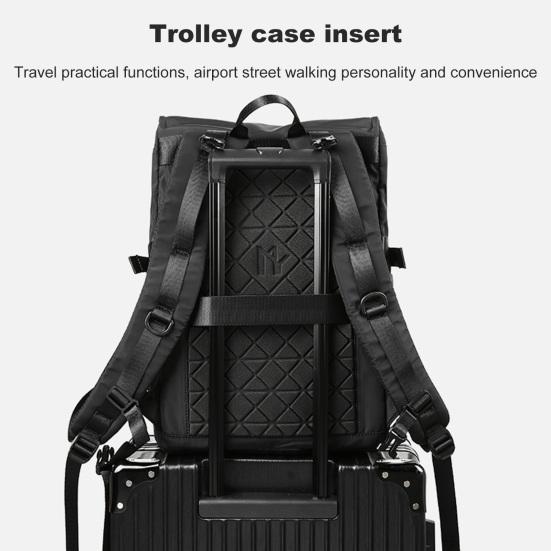 Travel Backpack Expandable Accomodates 17 Inch Computer Large Capacity Foldable Multi Pockets Waterproof