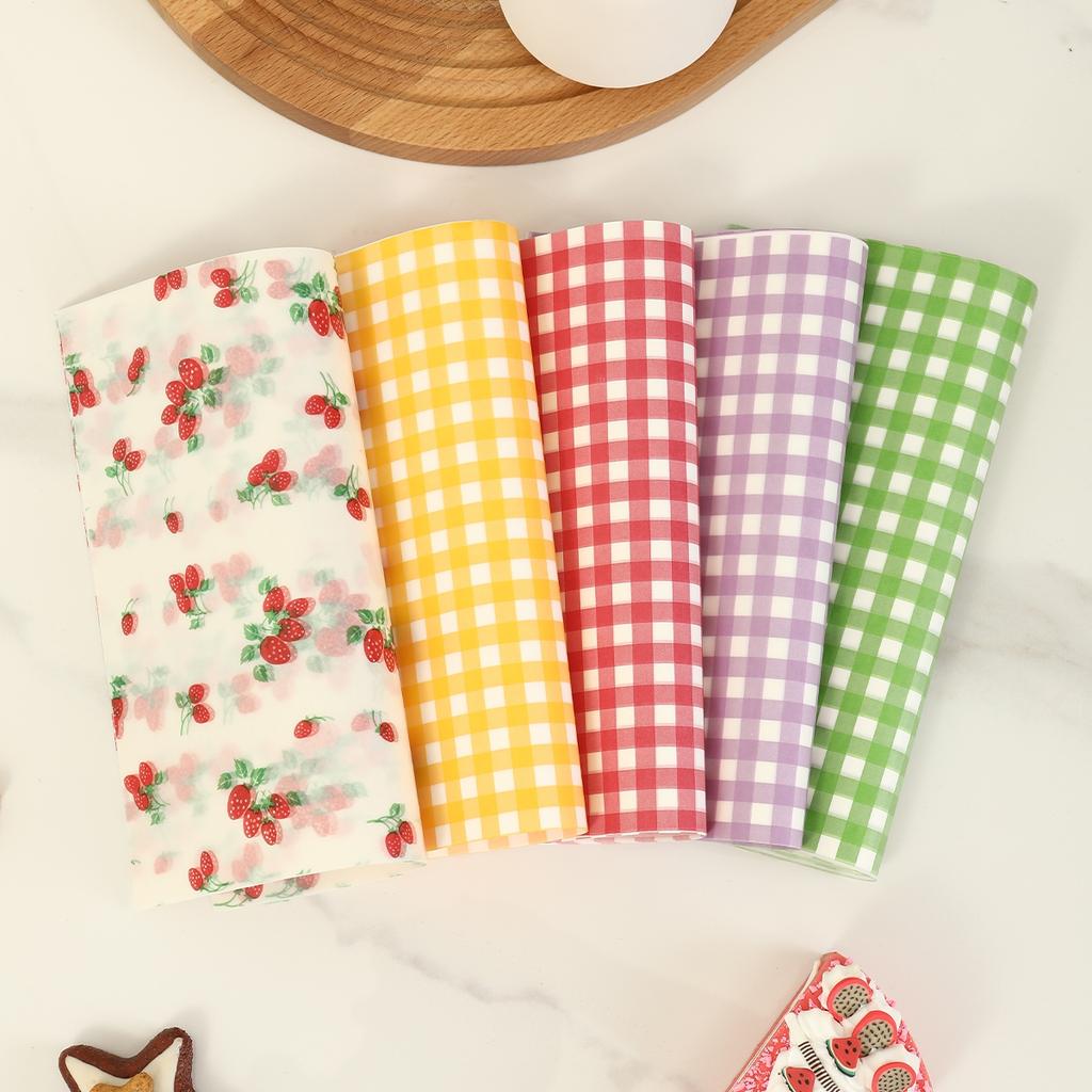 50Pcs Oilproof Wrapping Paper for Bread Sandwich Burger Fries Food-grade Wax Paper Baking Tools Kitchen Gadgets For Party Gift