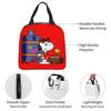 Custom S-Snoopies Portable Lunch Box Women Men Leakproof Manga Thermal Cooler Food Insulated Lunch Bag Office Work
