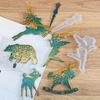 Animal Pendant Hanging Molds Keychain Desktop Ornament Molds Jumping Deer Sheep Bear Silicone Mould Craft Supplies