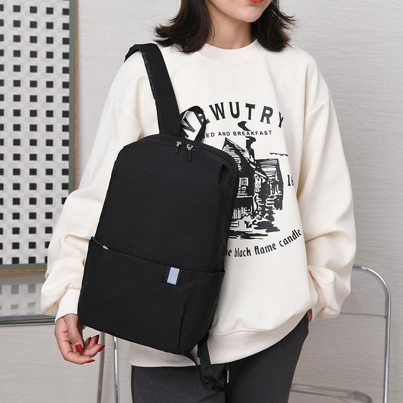 Portable Colorful Backpack Casual Simple Fashion Student Schoolbag Outdoor Night Reflection Travel Sport Bag