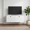 Wall Mounted TV Cabinet Glossy White 78.5 x 41 x 30 cm
