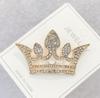 Fashion Pearls Crown Brooches Korean Boutique Rhinestone Brooch Geometric Buckles Anti Exposure Shirt Collar Pins Accessories