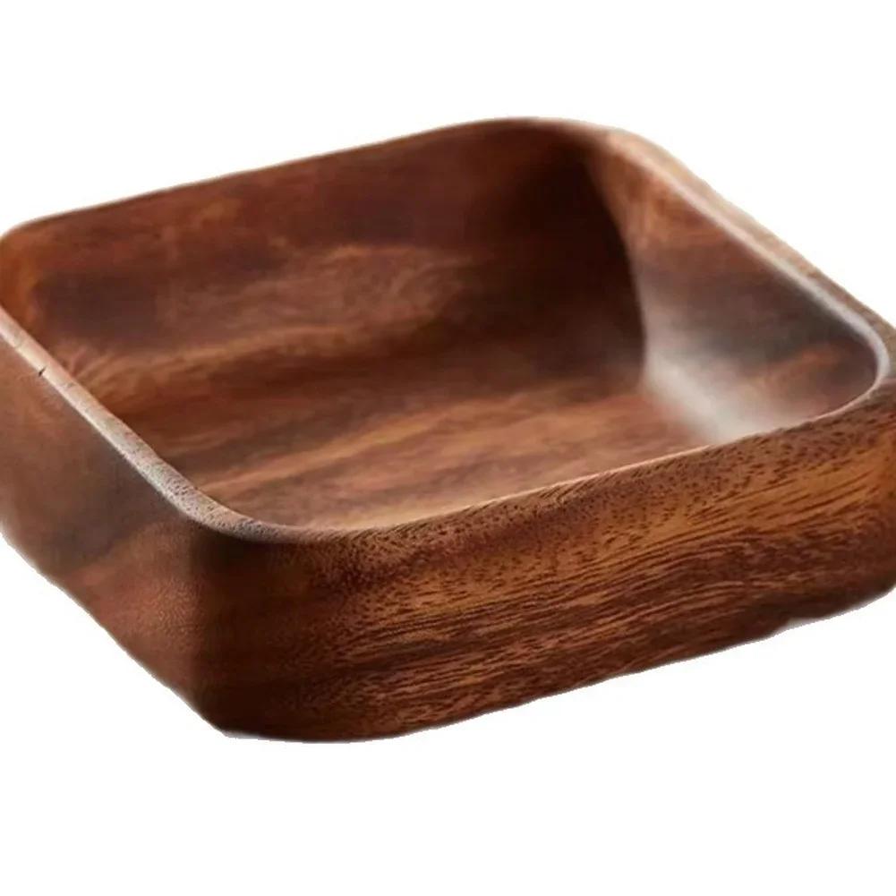 For Entertaining Dry Fruit Bowl Food Display Polished Wood Grain Tray Minimalist Design Minimalist Table Decor