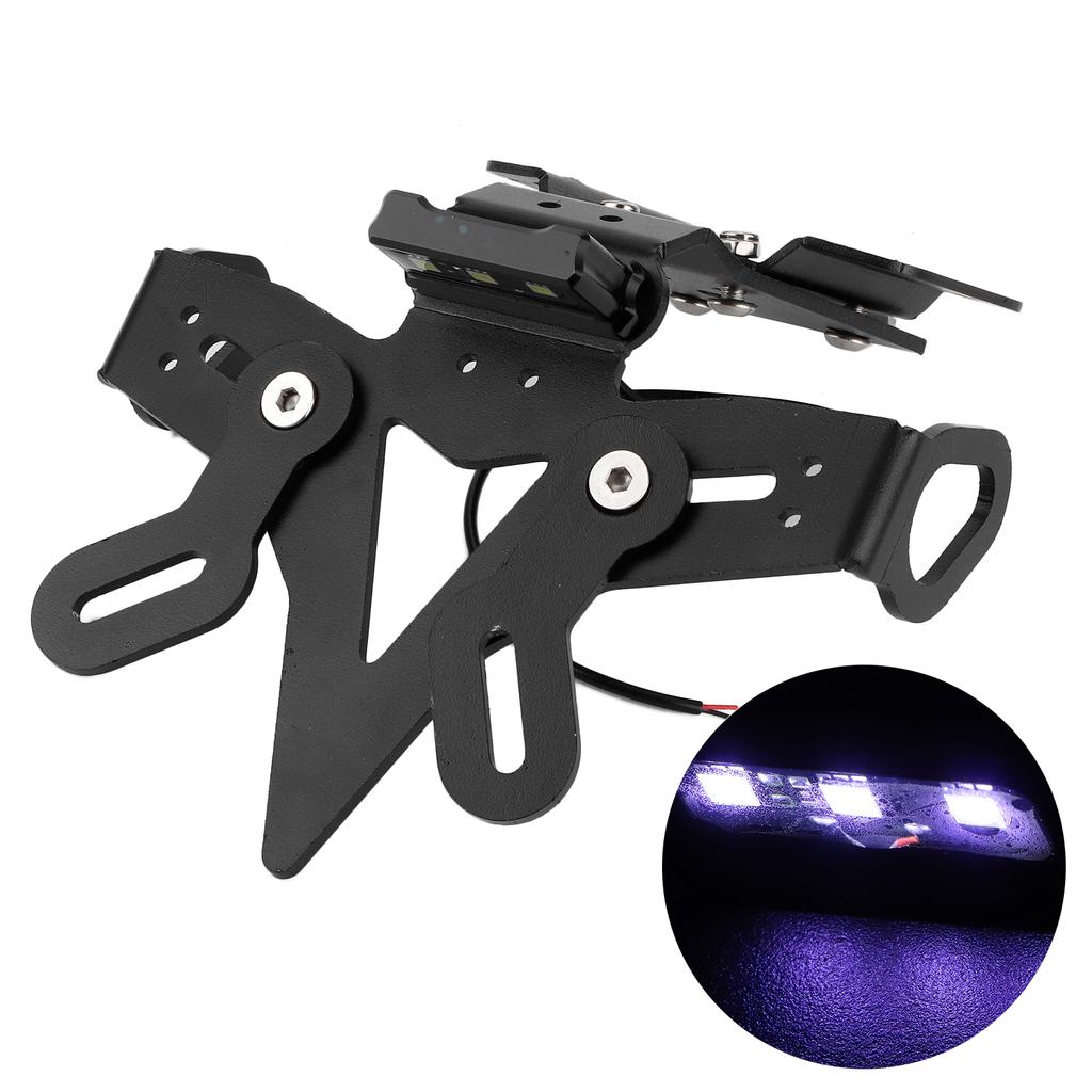 Rear License Plate Holder Tail Tidy Fender Eliminate with LED Light Fit for Yamaha MT‑07 FZ‑07 13‑20