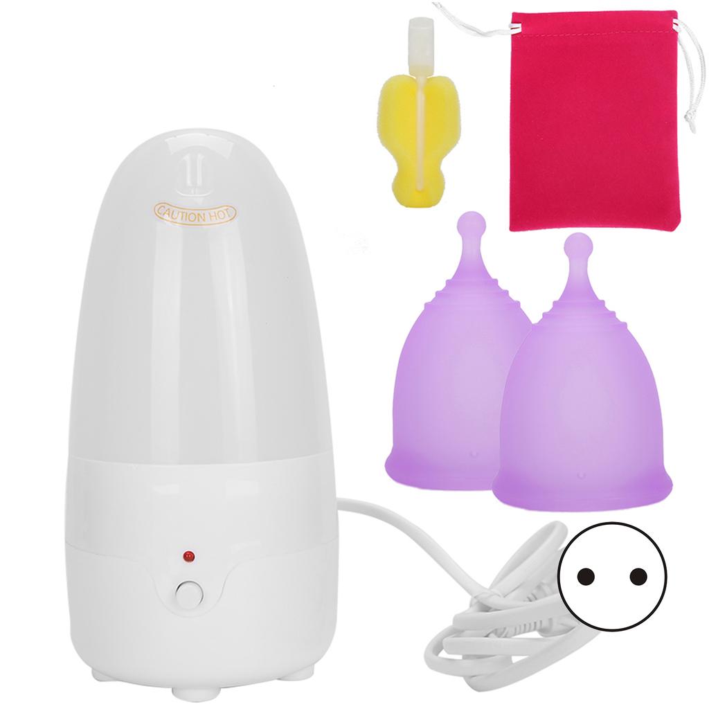 Reusable Female Menstrual Cup Lady Menstrual Cup Cleaner Machine Set (Cleaner Menstrual Cup Purple