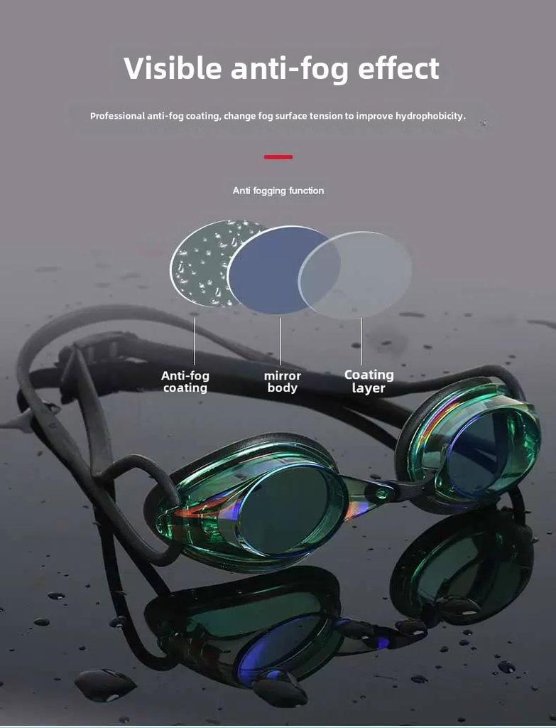High-Definition Waterproof & Fog-Proof Unisex Racing Swimming Goggles - Professional Dive Gear