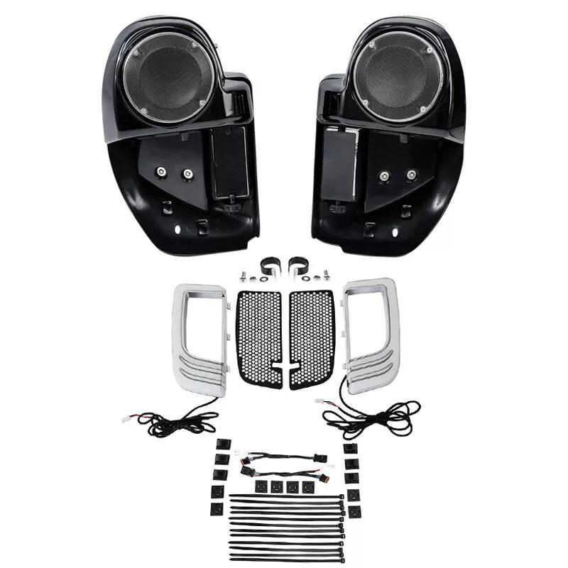 Motorcycle Lower Vented Fairing 6.5" Speaker Box Pod For Harley Touring Electra Glide FLHTK FLHX FLTRX 2014-2024