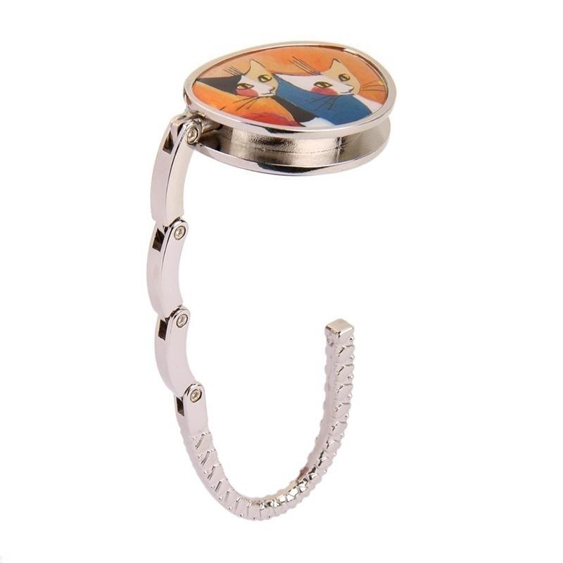 Par Katt Sammenleggbar Veske Bag Håndveske Oppheng Bord Krok Holder Hot Gift