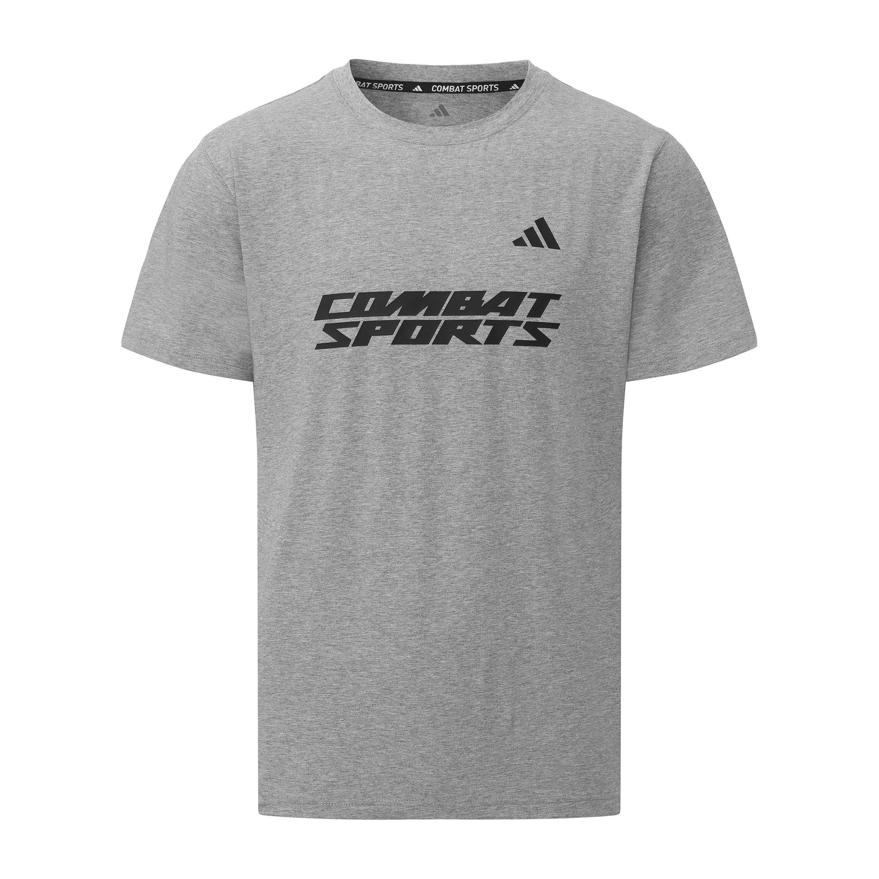 Adidas Crew Neck Short Sleeved T Shirts Unisex Gray Black CLTS26CS2-GYB 3XL
