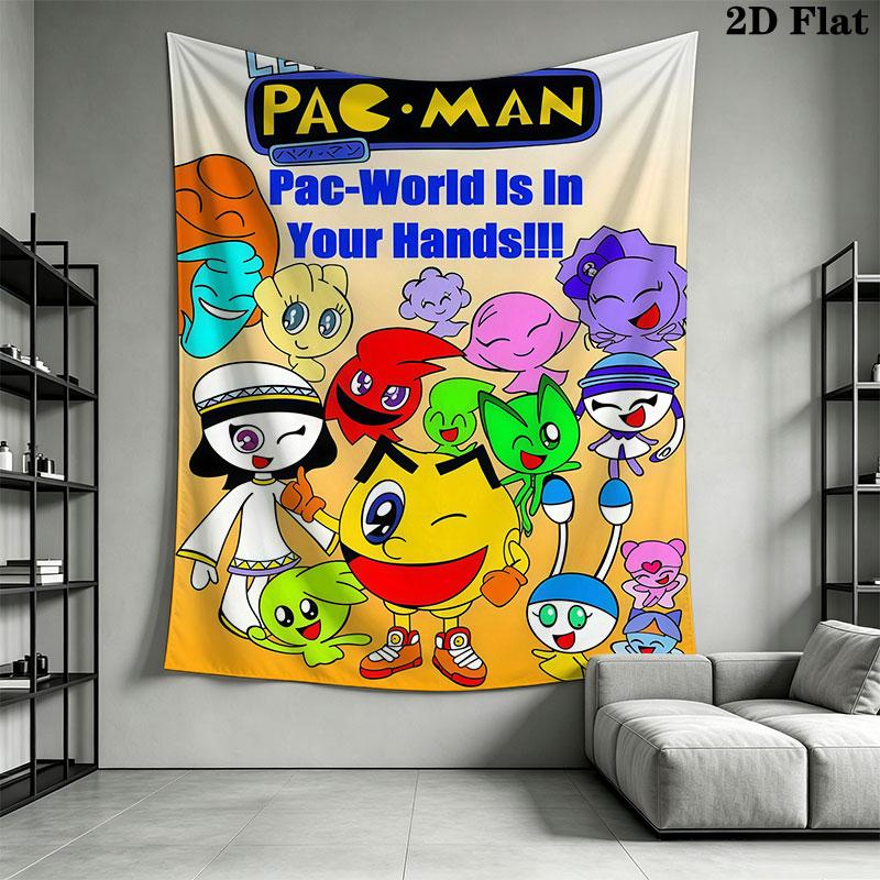 Pac-Man G Wall Hanging Printed Fabric Blanket Decorative Tapestries for Bedroom Living Room Home Decor